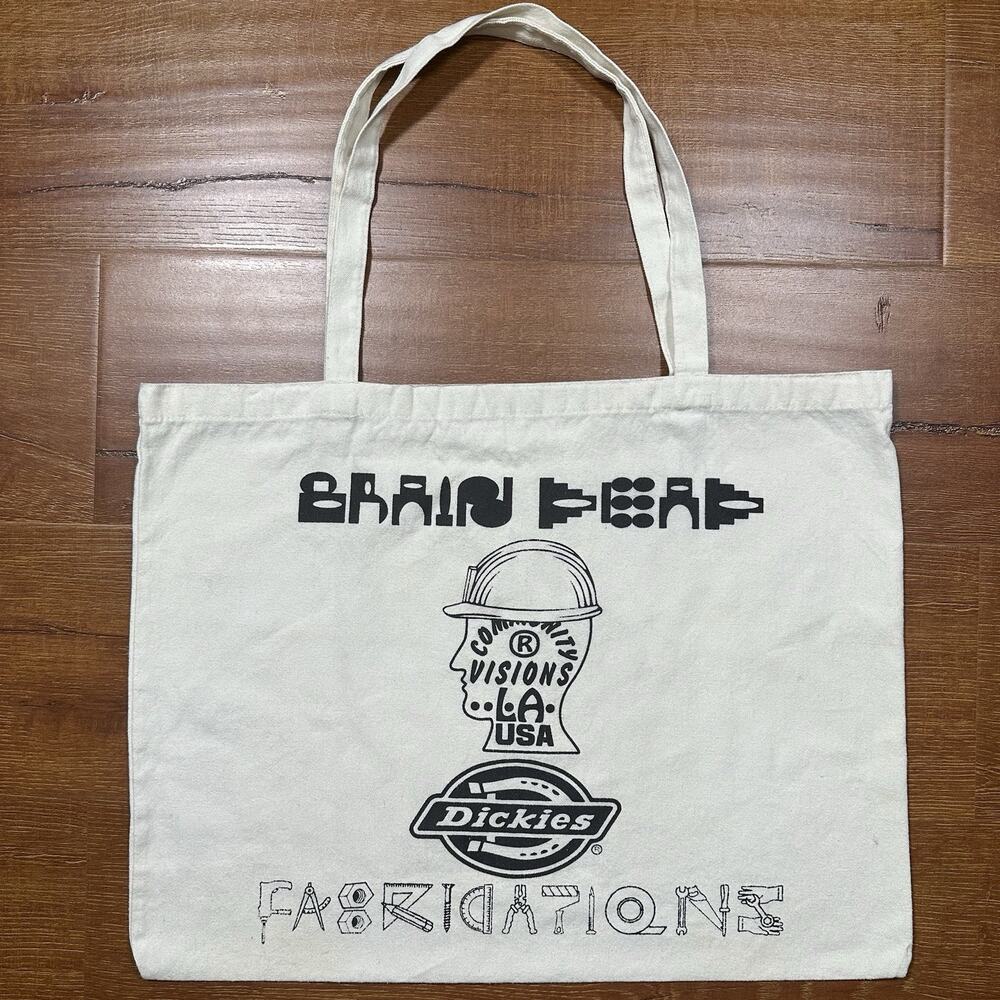Brain Dead Fabrications x Dickies Canvas Tote Bag 22” x 16.5" Ivroy Collab Rare